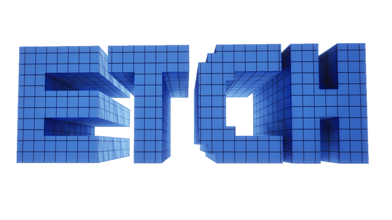 ETCH voxel logo on transparent background