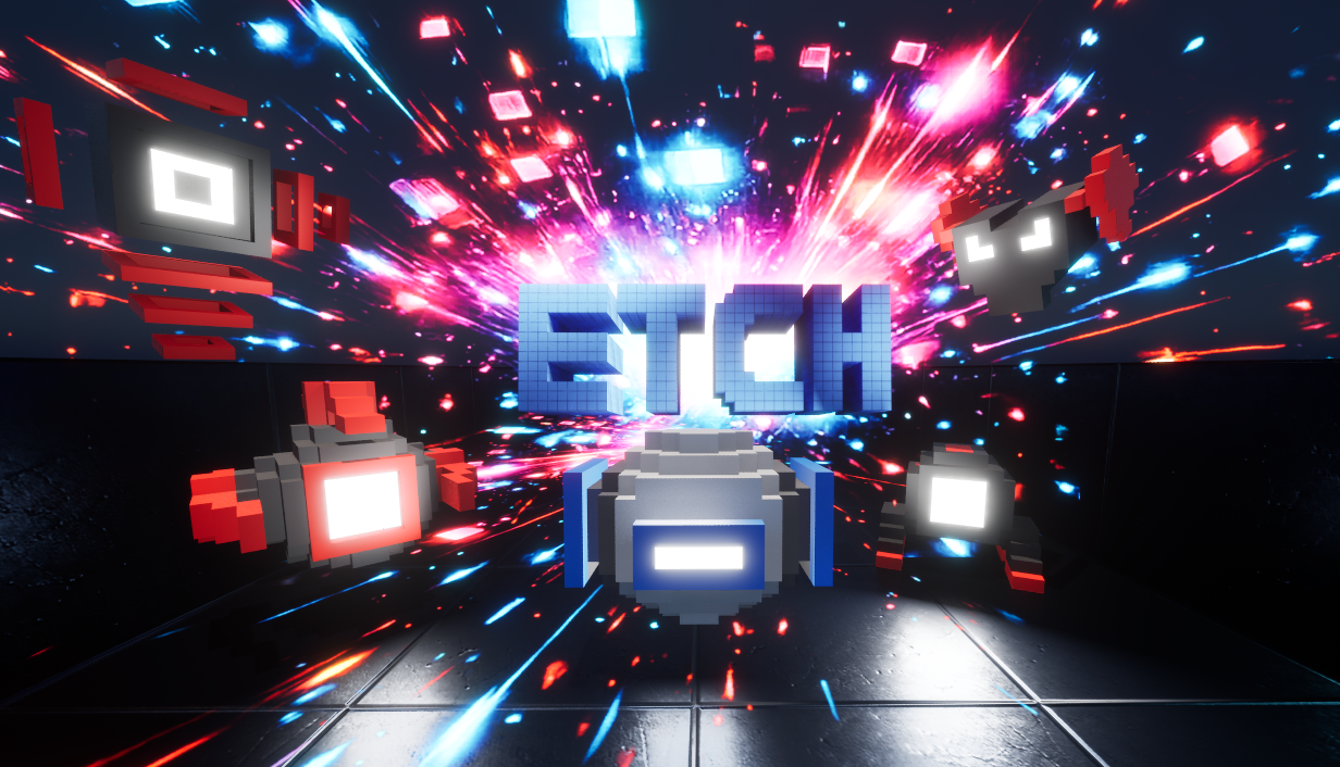 ETCH key art with voxel logo and Tracers